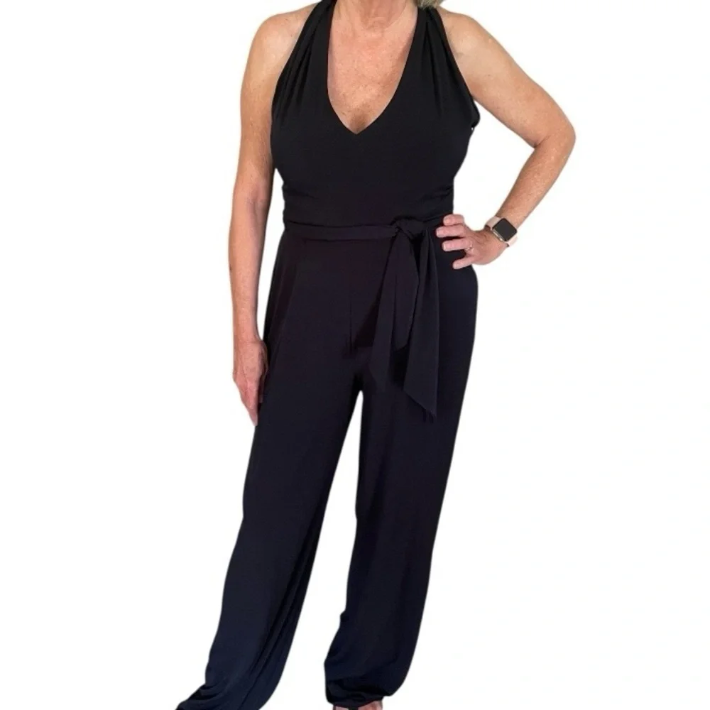 Michael Kors Jumpsuit, Size M, Navy, V-Neck, Excellent Condition.